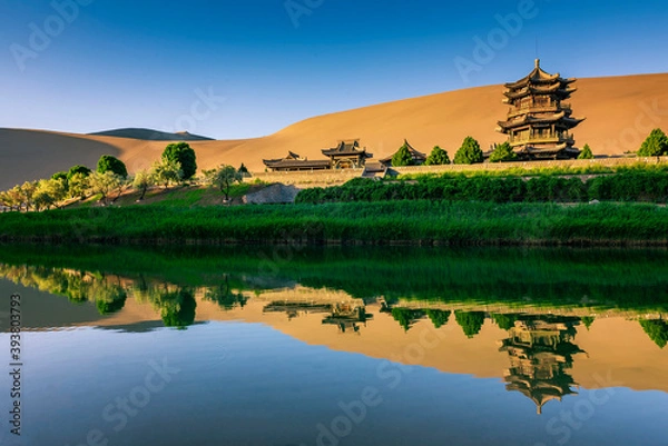 Obraz 中国甘肃敦煌月牙泉鸣沙山