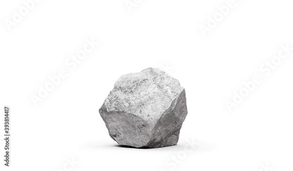 Obraz Heavy big stone on white background