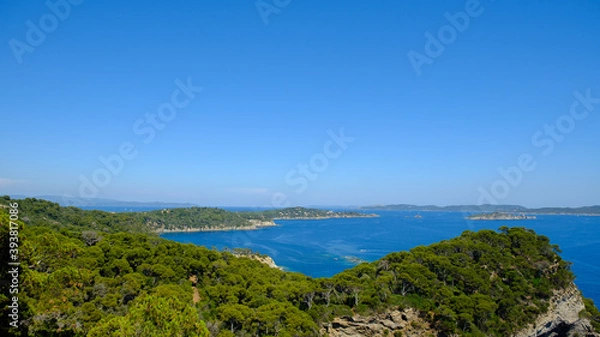 Fototapeta Panoramic view on the Golfe of  Saint Tropez
