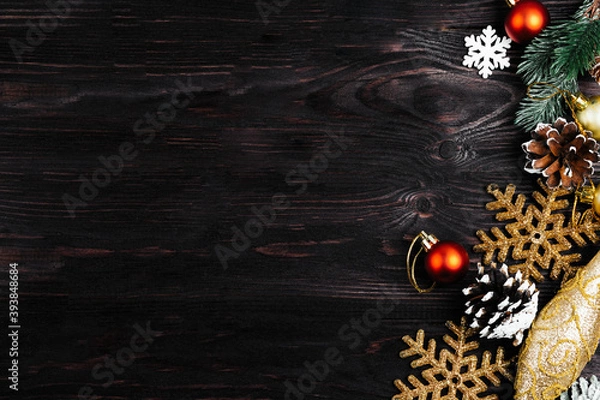 Obraz New Year's background on a dark board