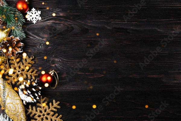 Obraz New Year's background on a dark board