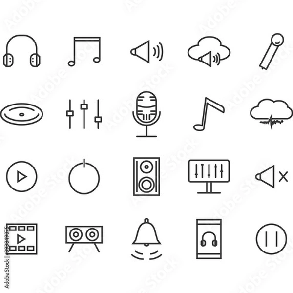 Obraz icon set icons symbol business vector design computer web internet sign illustration button