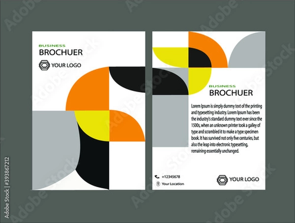 Fototapeta Bi-Fold Brochure by Adobe Illustrator cc 2020 