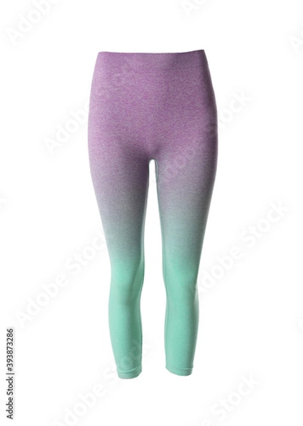 Fototapeta Women's leggins isolated on white. Sports clothing