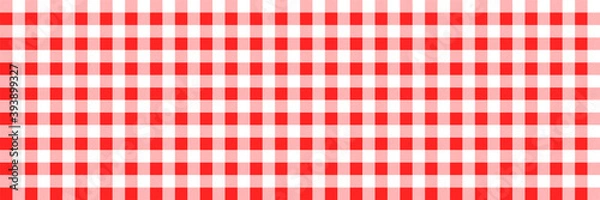 Fototapeta Checkered pattern. Seamless red background. Vector abstract