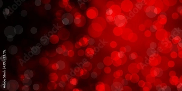 Fototapeta Dark Orange vector background with bubbles.