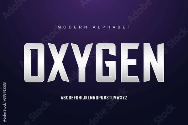 Fototapeta Elegant Silver alphabet font set. Typography modern style display font. Premium Vector
