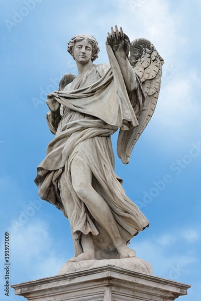 Obraz Statue of an Angel on Sant'Angelo bridge in Rome