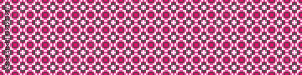 Fototapeta Abstract Cross Pattern Dots Logo generative computational art illustration