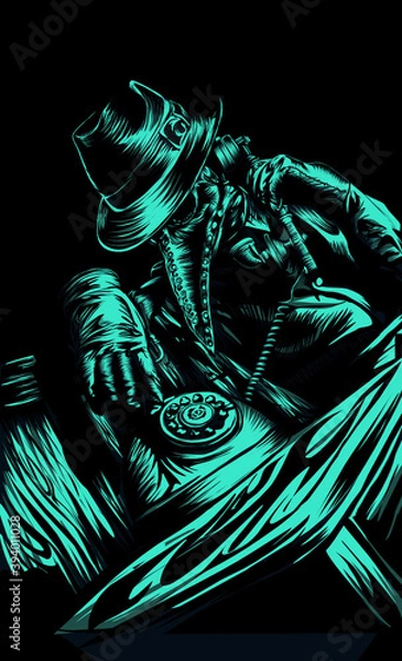 Obraz doctorplague vector illustration art