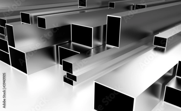 Obraz brushed metal bars
