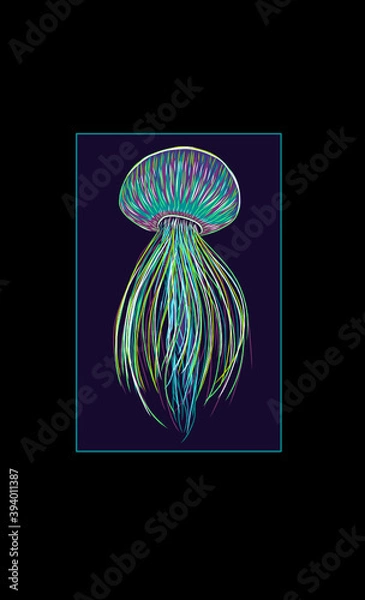 Obraz jellyfish vector illustration