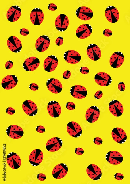 Obraz Ladybugs background