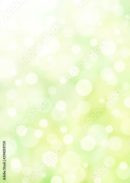 Fototapeta 【キラキラ背景画像素材】新緑と木漏れ日の背景 縦位置 葉っぱなし