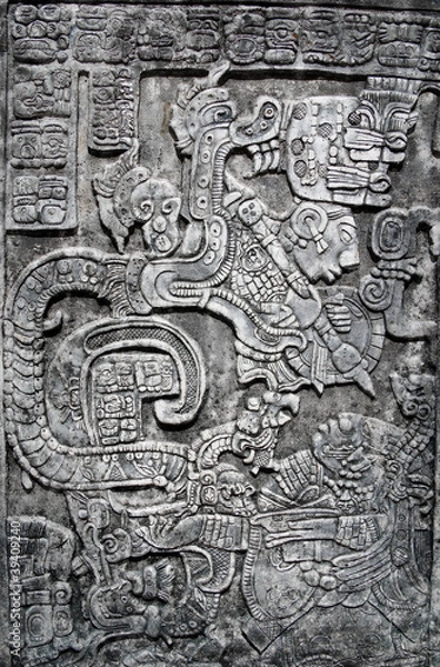 Obraz Ancient Mayan stone reliefs