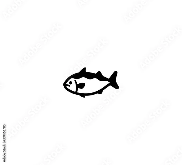 Fototapeta Tuna fish vector isolated icon illustration. Fish icon