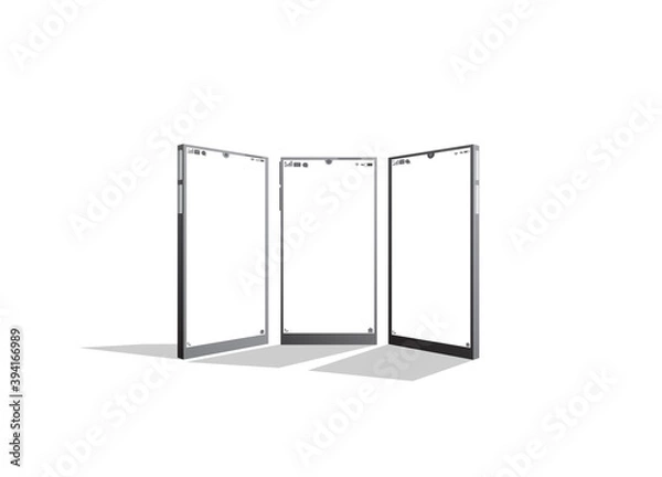 Obraz Abstract mobile blank surface template for insert text in space , vector art and illustration.