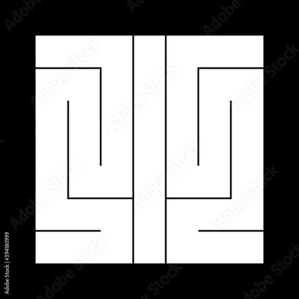 Fototapeta 家紋　角字　いろは　を　小