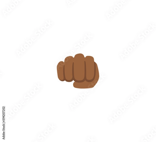 Obraz Fist emoji gesture vector isolated icon illustration. Fist gesture icon