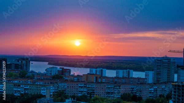 Obraz sunset over the city