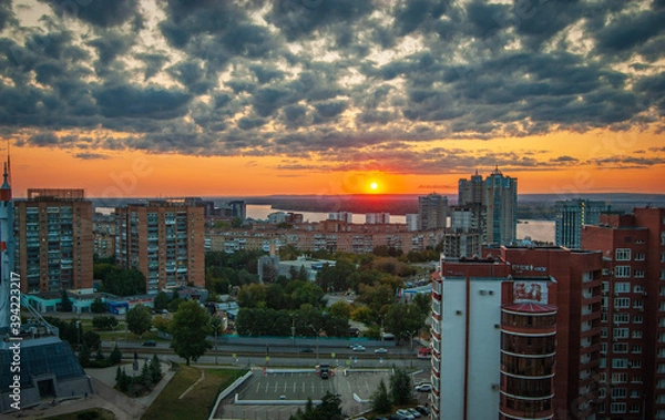 Obraz sunset in the city