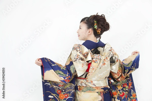 Obraz 振袖姿の女性の後姿