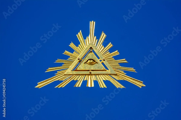 Obraz The eye is inscribed in a triangle.