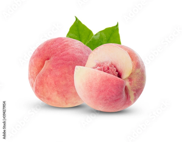 Obraz peach fruit isolated on white background.