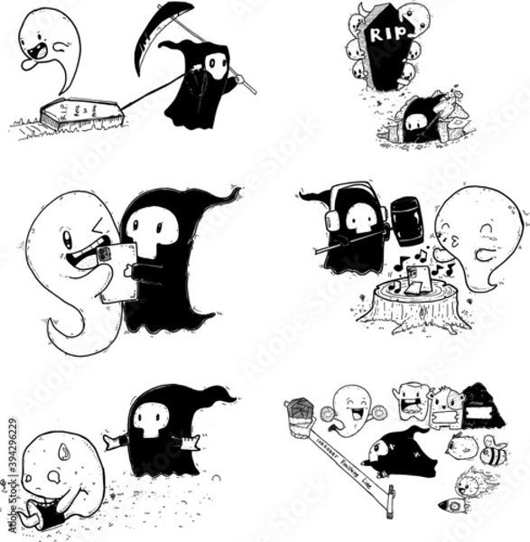 Fototapeta bundle of the Ghost and The Reaper