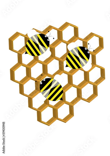 Obraz Honey bees