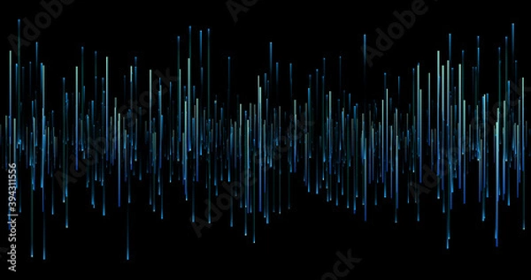Fototapeta Sound waves height background. Music and audio light waves banner. Magic bright colors stripe.
