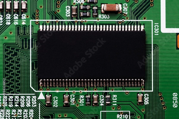 Fototapeta Mikroprozessor auf einer Leiterplatte