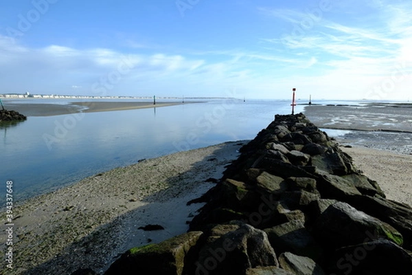 Fototapeta The bay of la Baule at low tide.