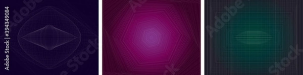 Fototapeta Background set.
Modern urban design digital futuristic abstract colored simple lines on background texture technology illustrated wallpaper for presentations and brochures
