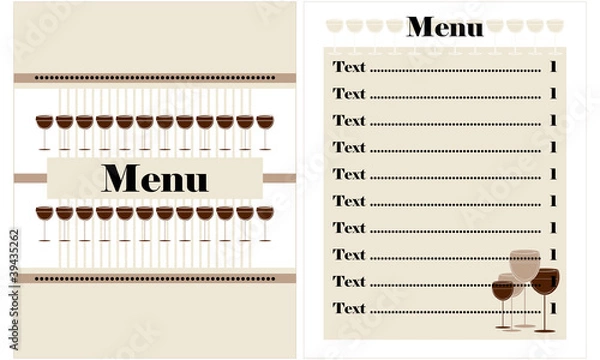 Obraz restaurant menu design