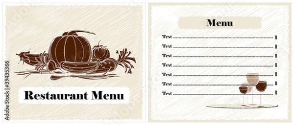 Obraz restaurant menu design