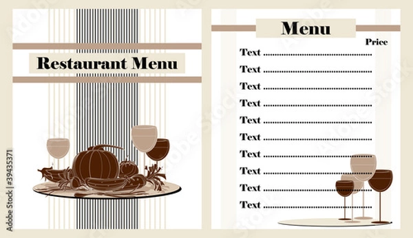 Obraz restaurant menu design