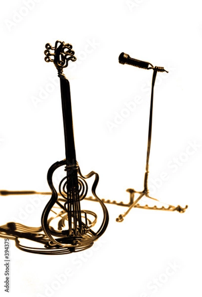 Obraz guitare et micro
