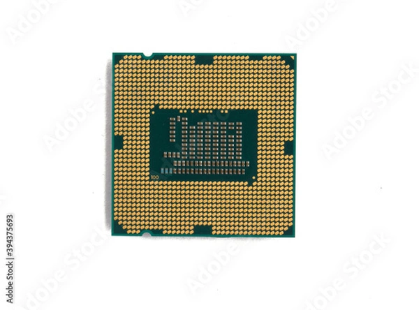 Fototapeta processor from computer on white background