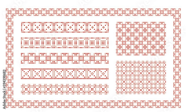 Fototapeta 飾り罫、パターン／装飾用ベクターデータ(
Illustrator&JPEG)