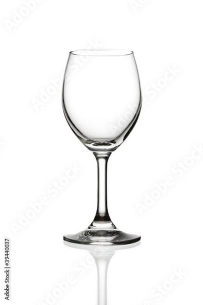 Fototapeta empty wine glass isolated