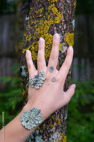 Obraz lichen on the hand
