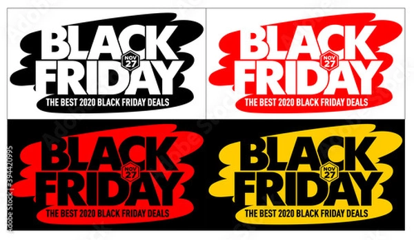 Obraz 2020 best black friday icon banner