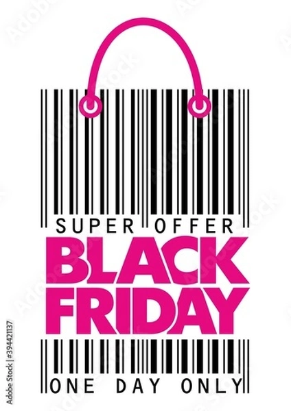 Obraz Black friday barcode label