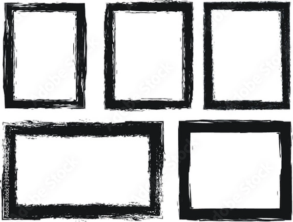 Obraz black and white grunge frame