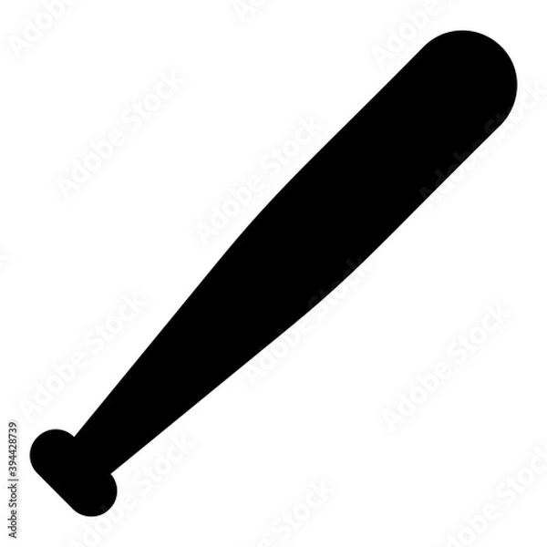 Fototapeta 
A baseball bat showing baseball game icon in solid vector 
