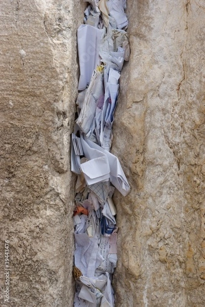 Fototapeta Zettel in der Westmauer