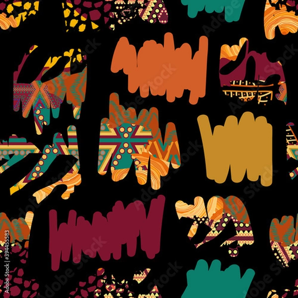 Fototapeta Abstract seamless brush pattern