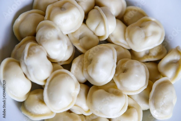 Obraz Boiled dumplings on a white plate