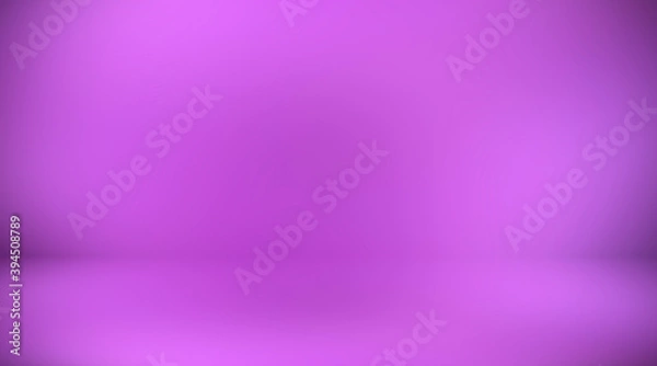 Fototapeta Purple empty room. Blurred background 3d. Abstract lilac background. Studio.